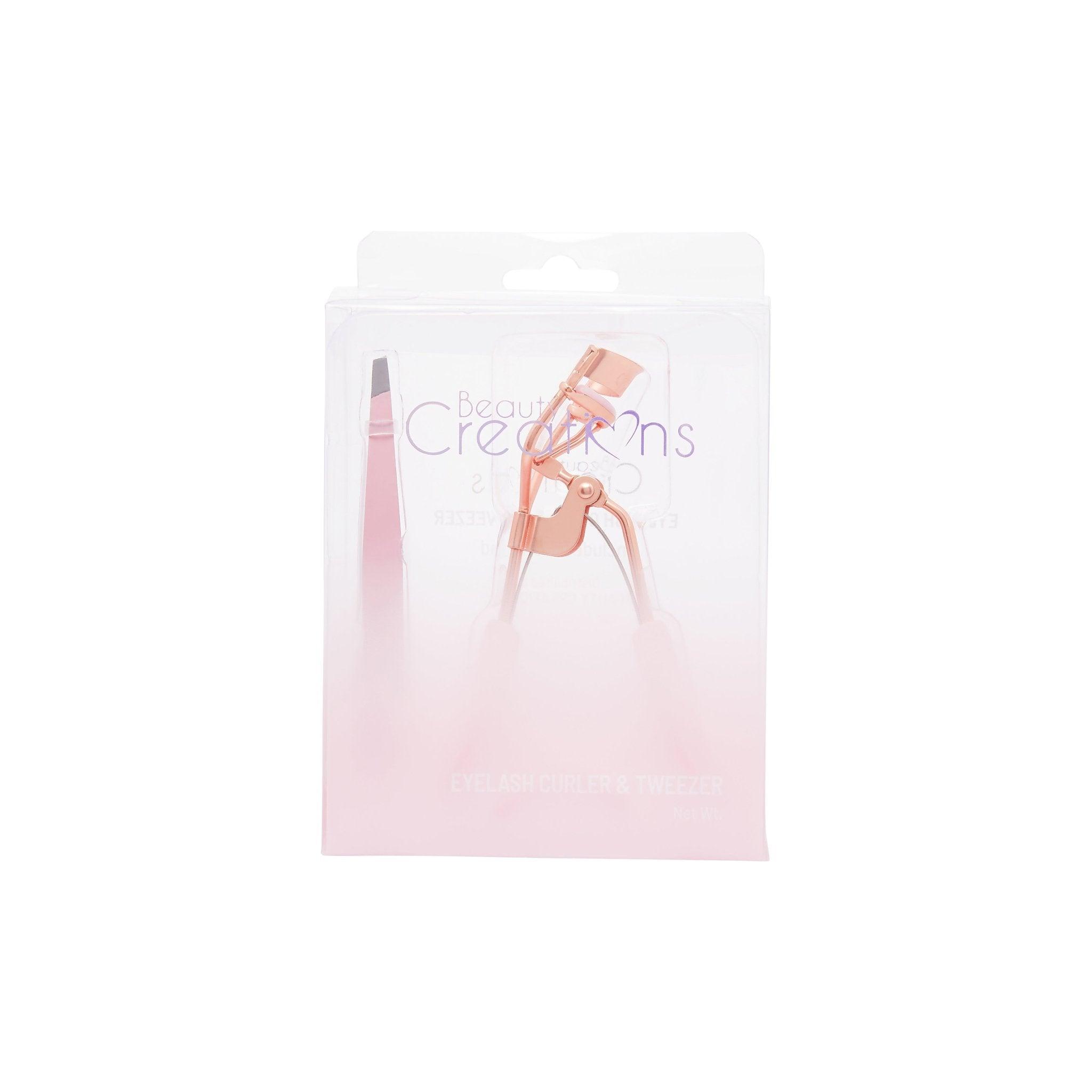 Light Pink Eyelash Curler and Tweezer Set